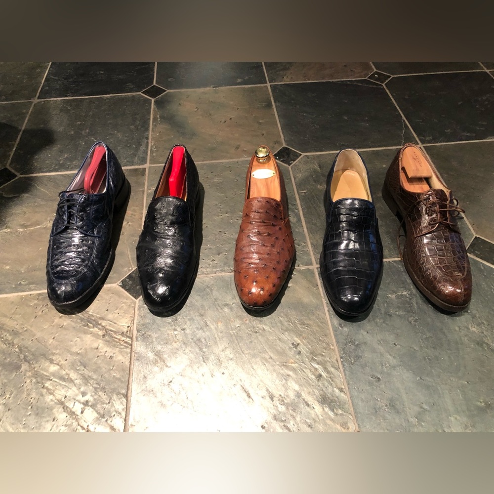 Exotic skin mens dress shoes